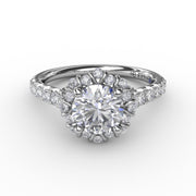 Halo Diamond Engagement Ring