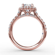 Halo Diamond Engagement Ring