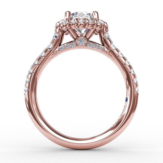 Halo Diamond Engagement Ring