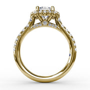 Halo Diamond Engagement Ring