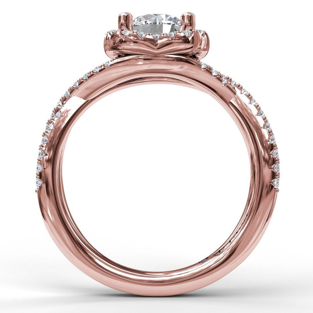 Infinity Halo Engagement Ring