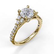 Modern Three Stone Engagement Ring