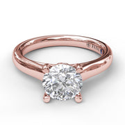 Classic Solitaire With Peek A Boo Diamond