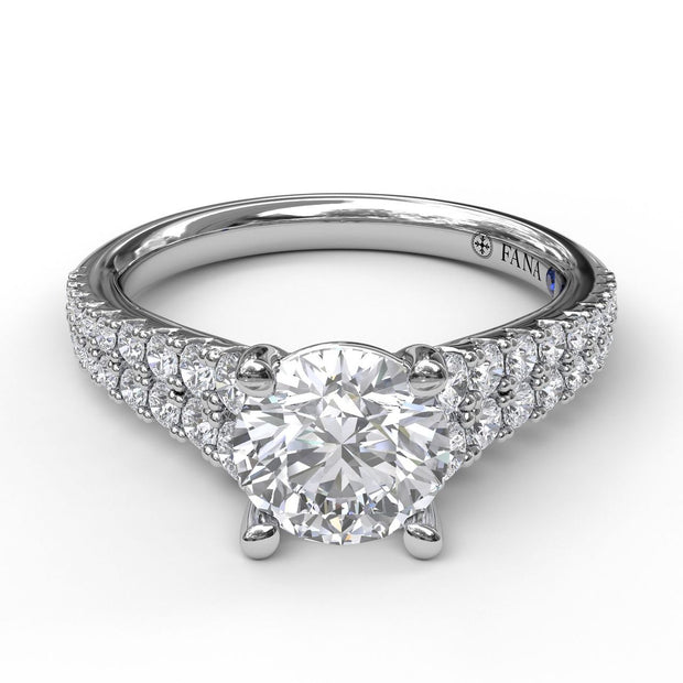 Double Row Graduated Engagement Ring