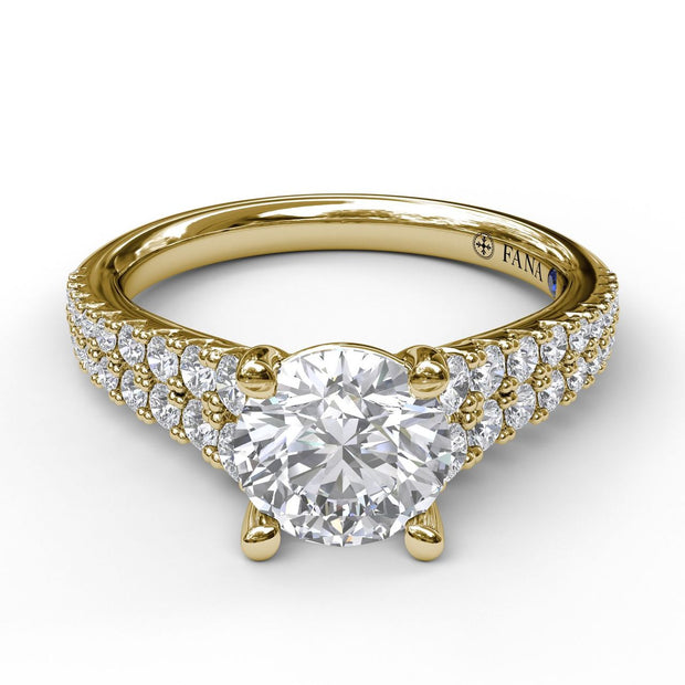 Double Row Graduated Engagement Ring