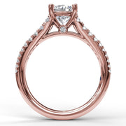 Double Row Graduated Engagement Ring