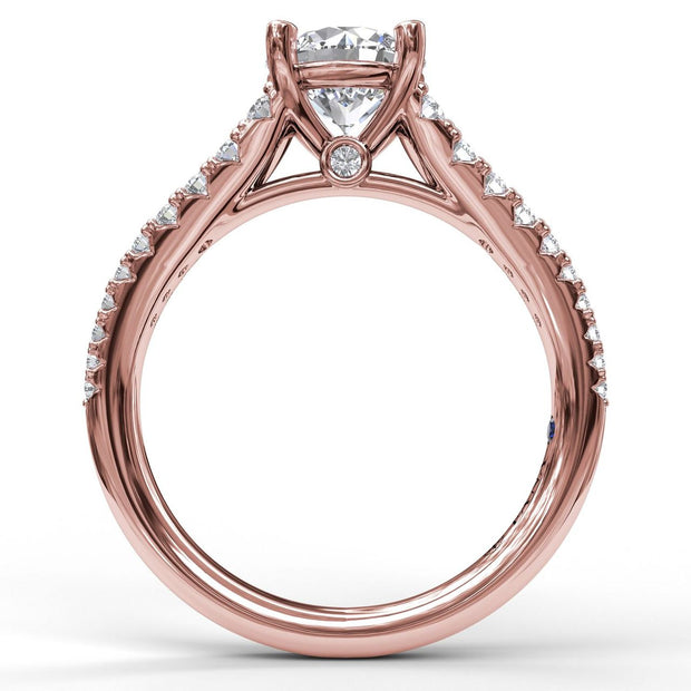 Double Row Graduated Engagement Ring