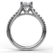 Double Row Graduated Engagement Ring