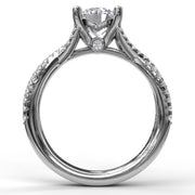 Twist Diamond Engagement Ring