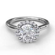 Classic Round Halo Engagement Ring