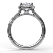 Classic Round Halo Engagement Ring