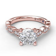 Vintage Marquise Accent Engagement Ring