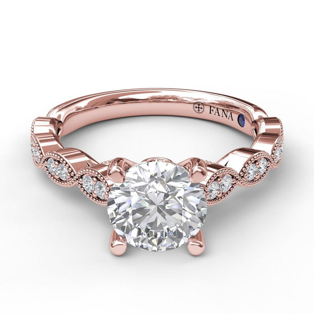 Vintage Marquise Accent Engagement Ring