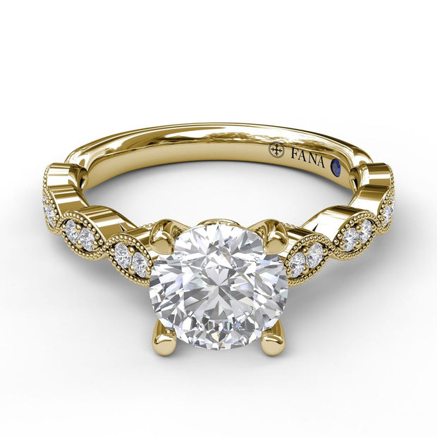Vintage Marquise Accent Engagement Ring