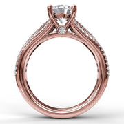 Three Row Stepped Engagement Ring