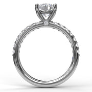 Classic Pave Round Cut Engagement Ring