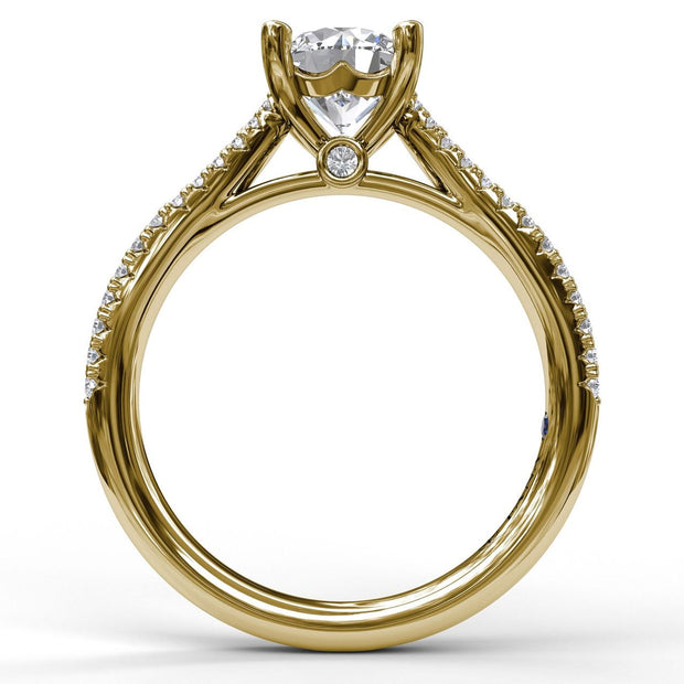 Solitaire With Double Row Pave