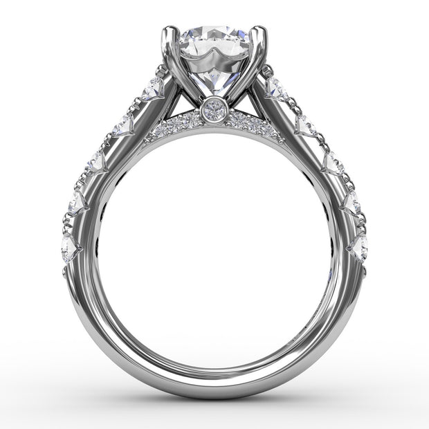 Classic Round Chunky Diamond Solitaire Engagement Ring