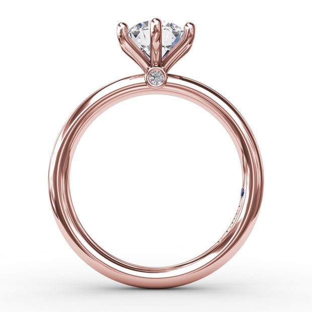 Classic Six-Prong Round Diamond Solitaire Engagement Ring