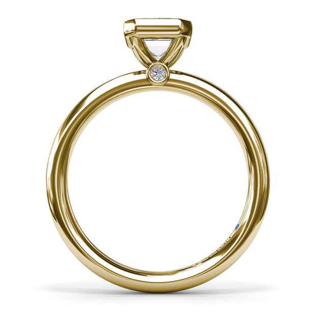 Modest Solitaire Diamond Engagement Ring