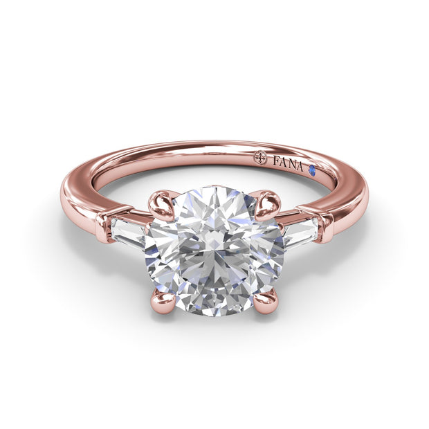 Tapered Baguette Diamond Engagement Ring