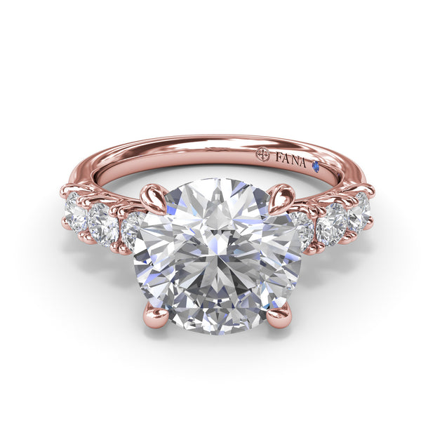 Shimmering Round Diamond Engagement Ring