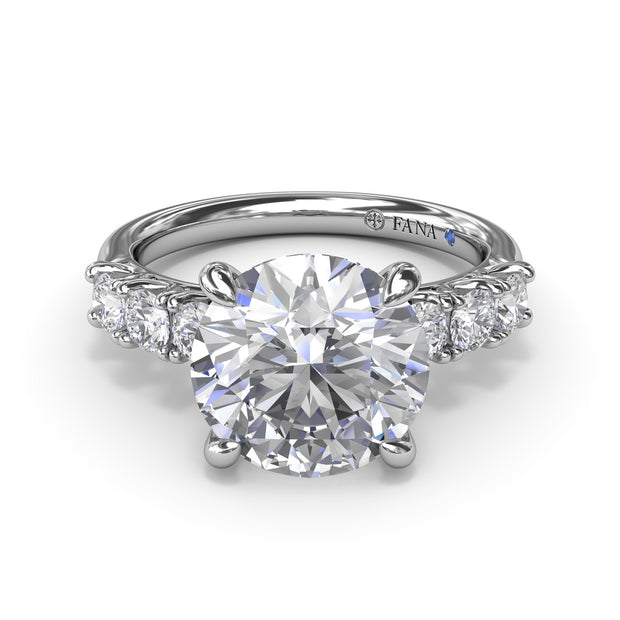 Shimmering Round Diamond Engagement Ring