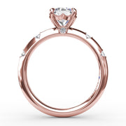 Captivating Raindrop Diamond Engagement Ring