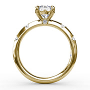 Captivating Raindrop Diamond Engagement Ring