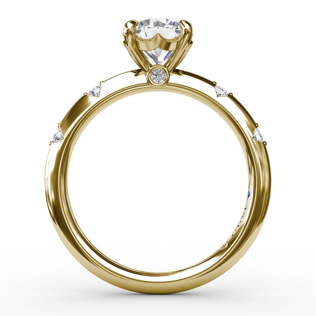 Captivating Raindrop Diamond Engagement Ring