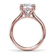 Classic Hidden Halo Diamond Engagement Ring