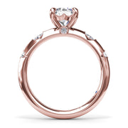 Captivating Raindrop Diamond Engagement Ring