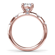 Captivating Raindrop Diamond Engagement Ring