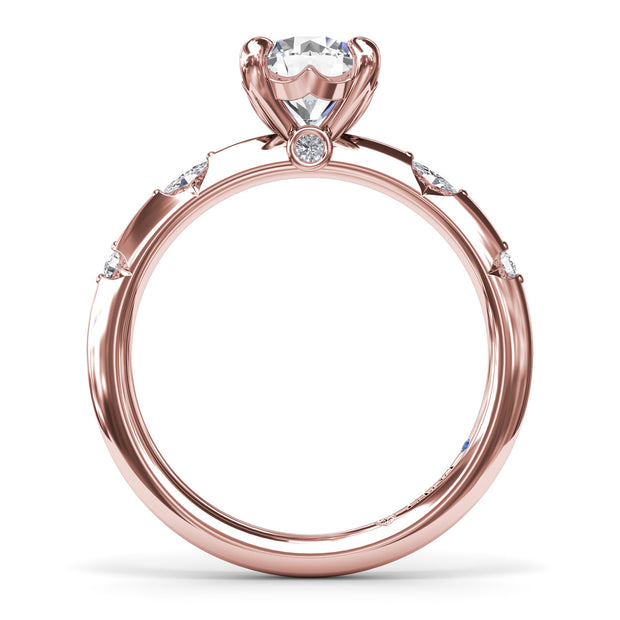 Captivating Raindrop Diamond Engagement Ring