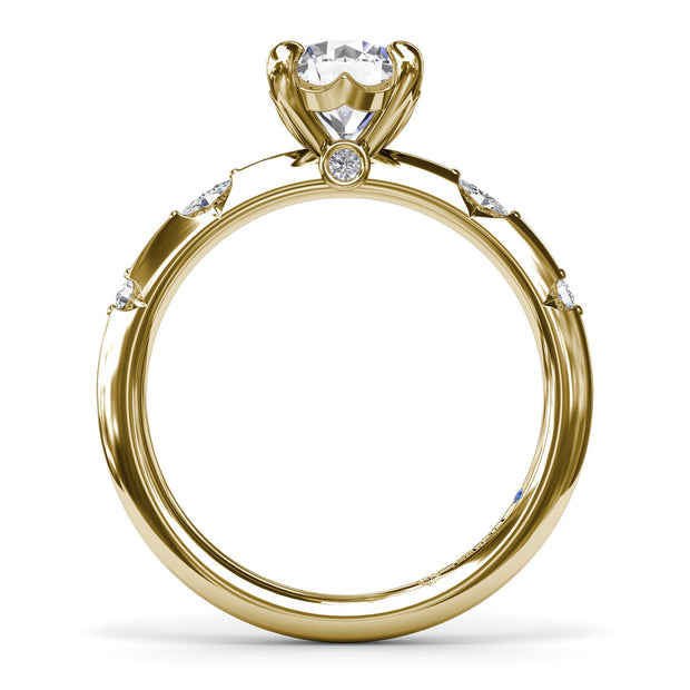 Captivating Raindrop Diamond Engagement Ring