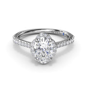 Blossoming Oval Diamond Engagement Ring
