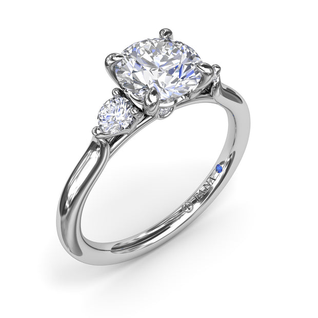 Brilliant Cut Three Stone Engagement Ring