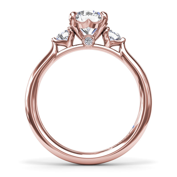 Brilliant Cut Three Stone Engagement Ring