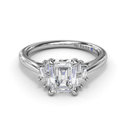 Cluster Diamond Engagement Ring