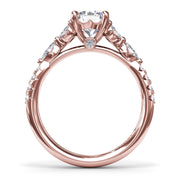 Vintage Floral Diamond Engagement Ring
