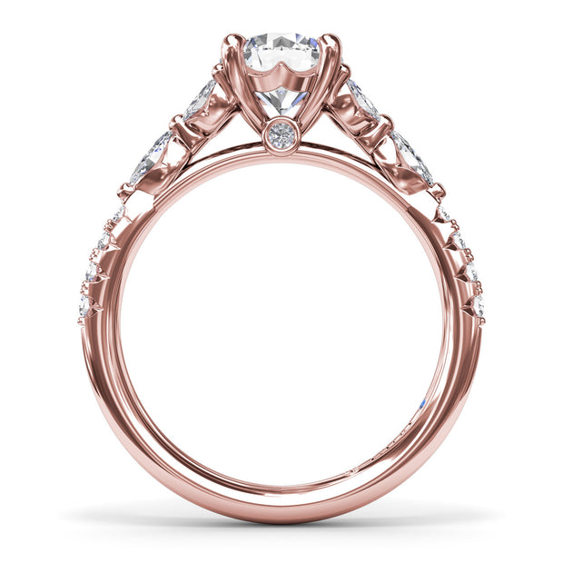 Vintage Floral Diamond Engagement Ring