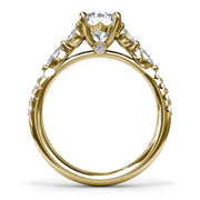 Vintage Floral Diamond Engagement Ring