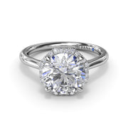 Octagon Halo Diamond Engagement Ring