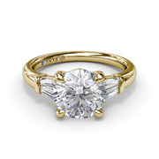 Tapered Baguette Diamond Engagement Ring