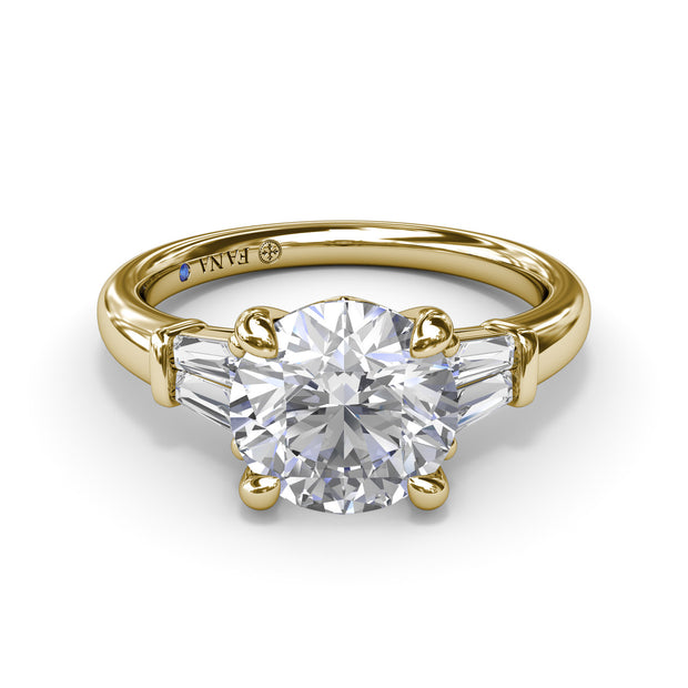 Tapered Baguette Diamond Engagement Ring