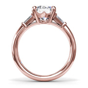 Tapered Baguette Diamond Engagement Ring