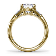 Tapered Baguette Diamond Engagement Ring