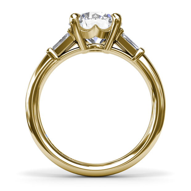 Tapered Baguette Diamond Engagement Ring
