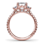Three Stone Beauty Diamond Engagement Ring