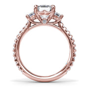 Three Stone Beauty Diamond Engagement Ring